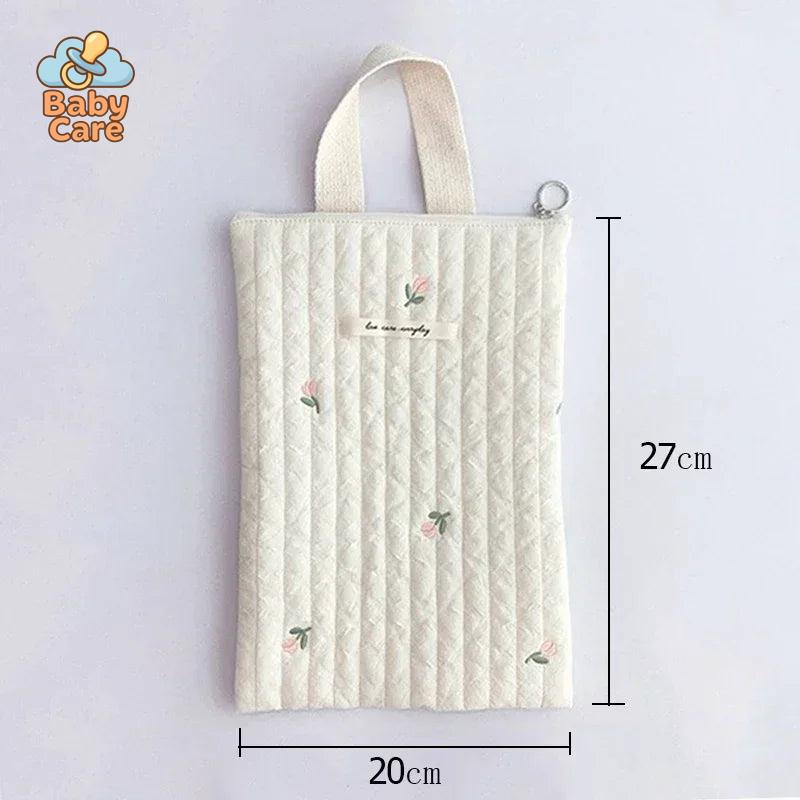Sac à couche en coton Tulipes - utilisation en situation