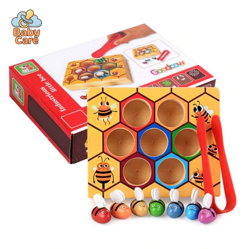 Jouet éducatif en bois ruche abeilles - packaging du produit