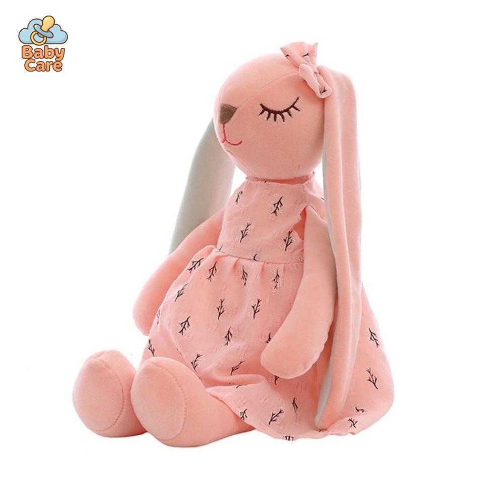 Doudou Peluche Lapin Rose | Baby Care - vue de profil