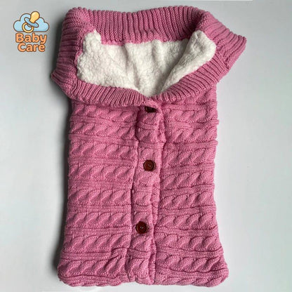 Nid d'ange bébé tricot à boutons - photo 14