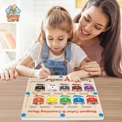 MaxiMath - Jeu de labyrinthe magnétique Montessori - vue de profil