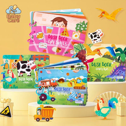 Livreactif Montessori - Livre d'histoires résistant et éducatif. - vue de profil