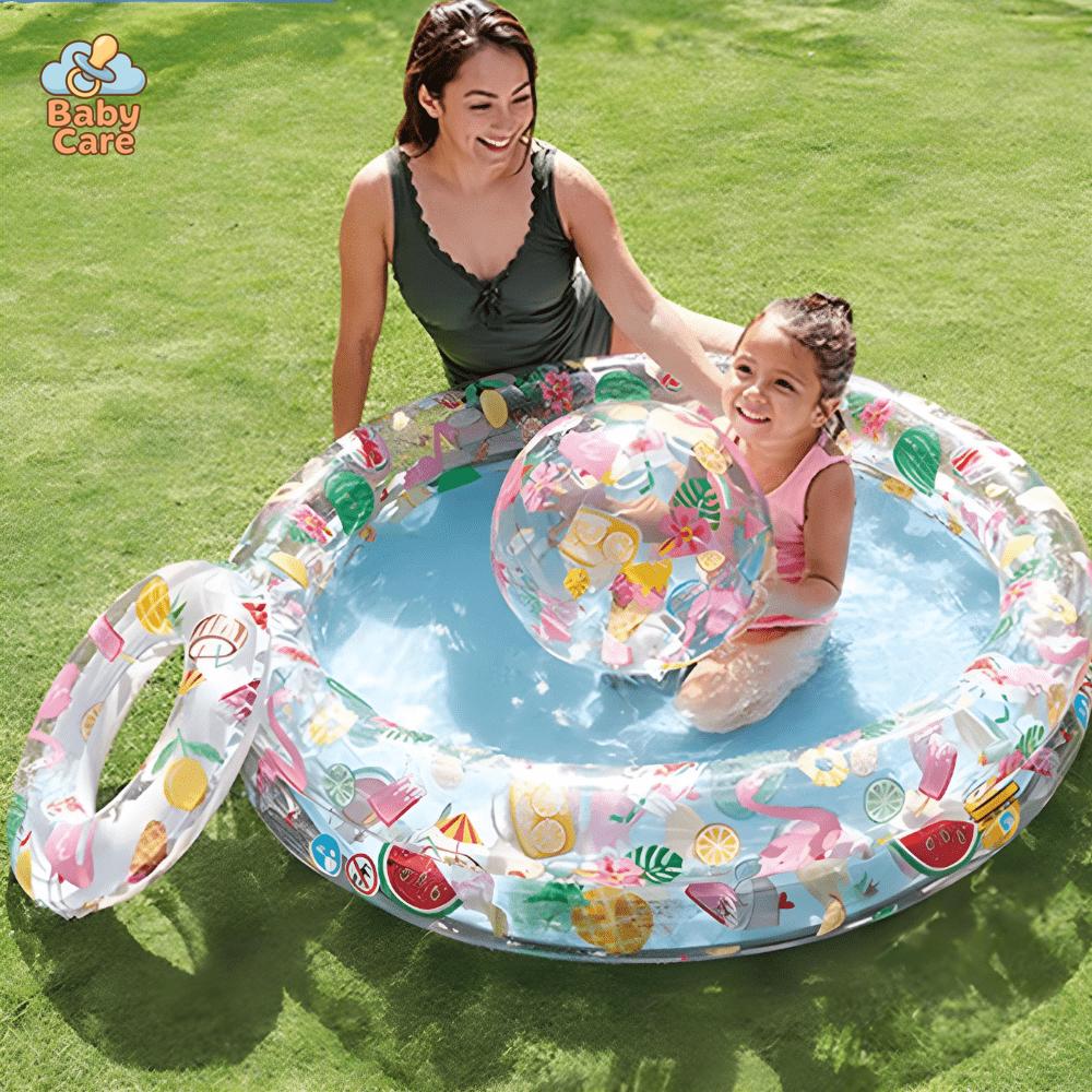 Piscine bébé et enfant avec accessoires - zoom sur la matière