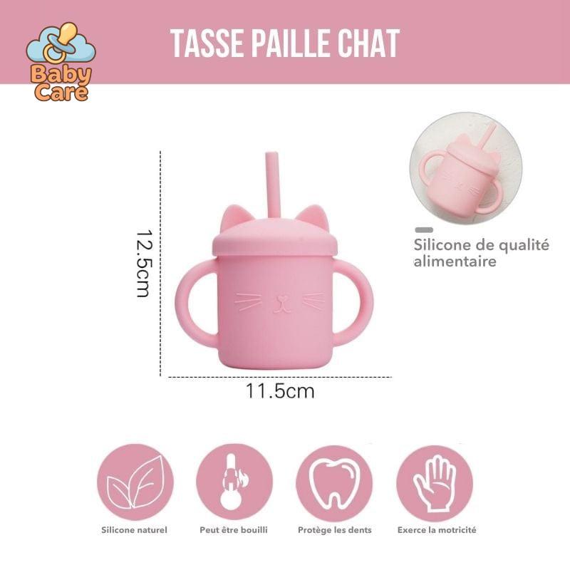 Tasse Paille en Silicone Chat |  Baby Care - zoom sur la matière