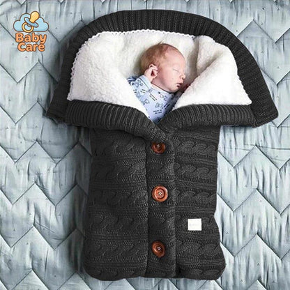 Nid d'ange bébé tricot à boutons - photo 10