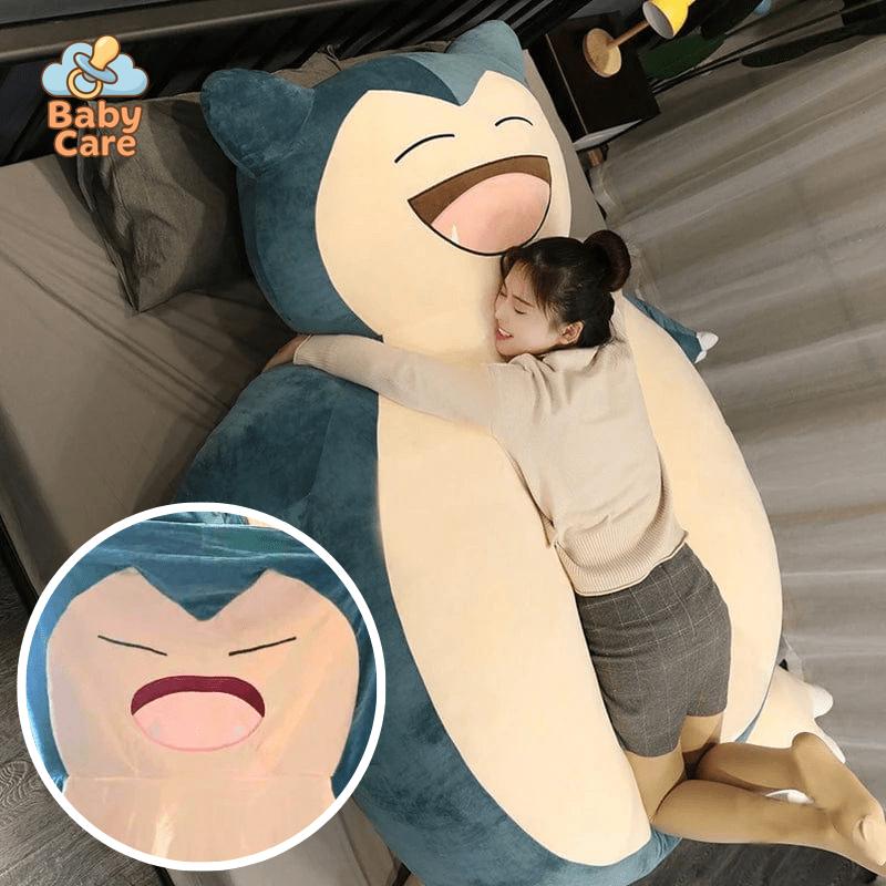 Peluche pokemon ronflex géant - utilisation en situation