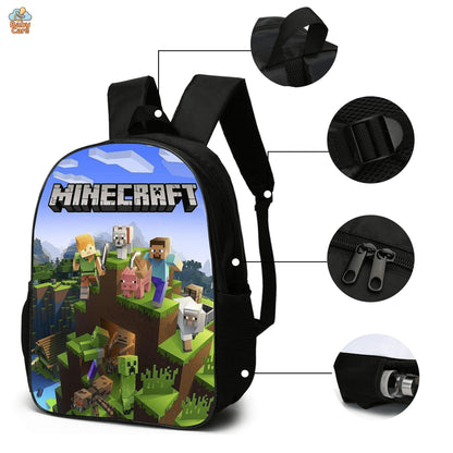 Cartable Minecraft Imprimé Jeu Vidéo - utilisation en situation