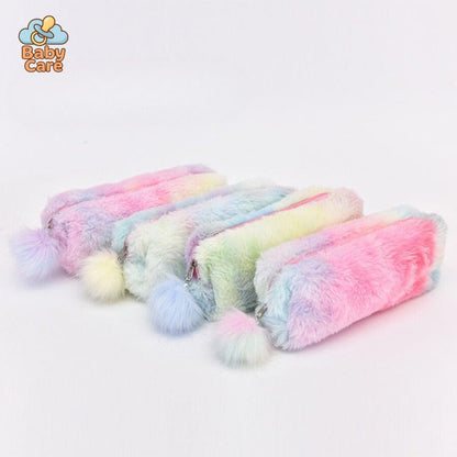 Trousse kawaii colorée en peluche - photo 11