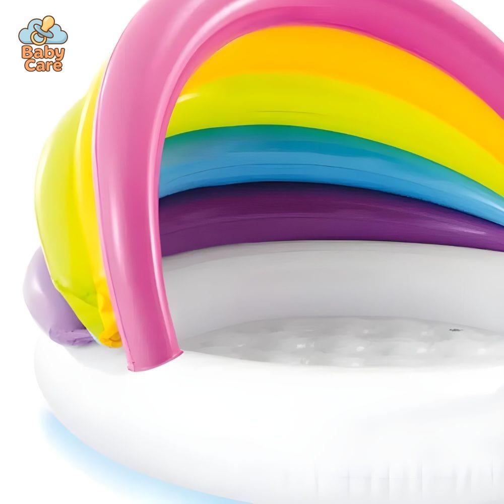 Piscine bébé et enfant gonflable licorne - zoom sur la matière