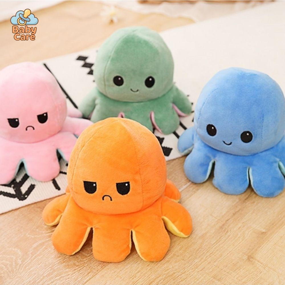 Peluche Poulpe Réversible Deux Couleurs à l'Humeur Changeante - détail du produit