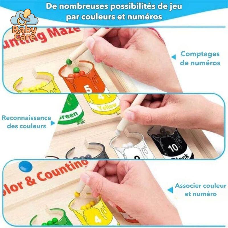 MaxiMath - Jeu de labyrinthe magnétique Montessori - zoom sur la matière