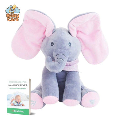 Bibou : l'Elephant Cache-Cache Musical |  Baby Care - vue de profil