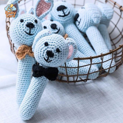 Hochet Chien en Coton Tricoté - détail du produit