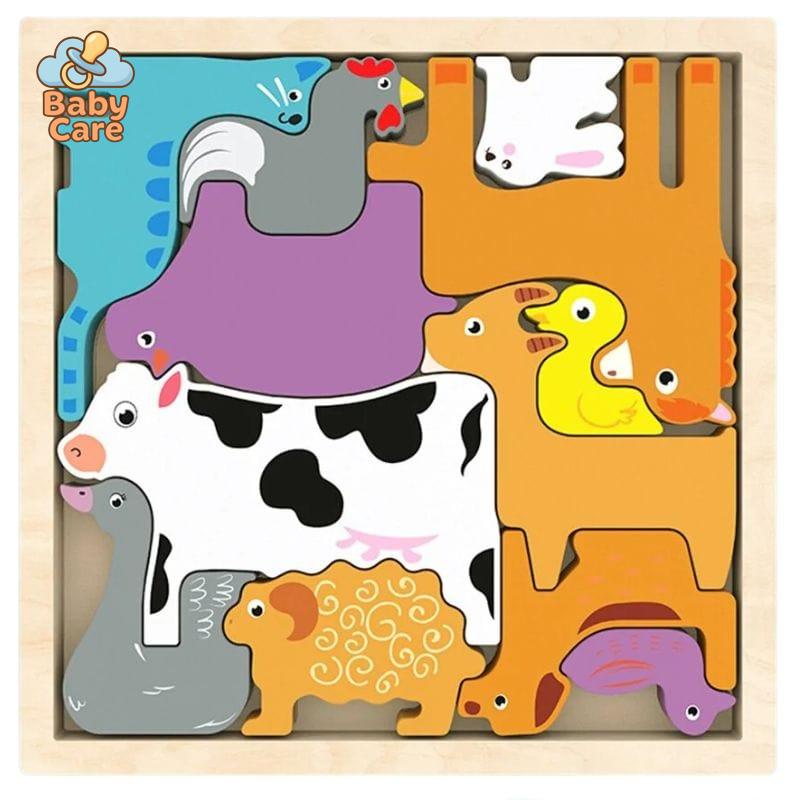 Puzzle en bois et jouets à empiler - photo 9