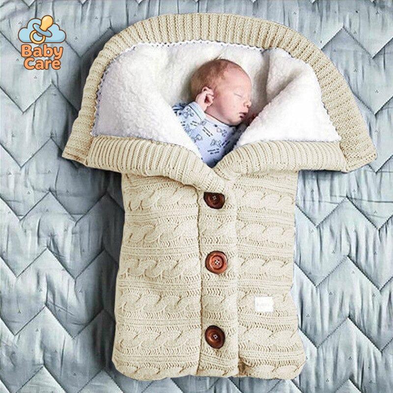 Nid d'ange bébé tricot à boutons - photo 13