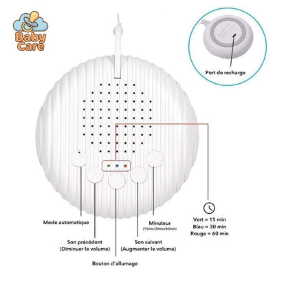 Machine à bruit blanc portable Zzz-Pocket™ - utilisation en situation