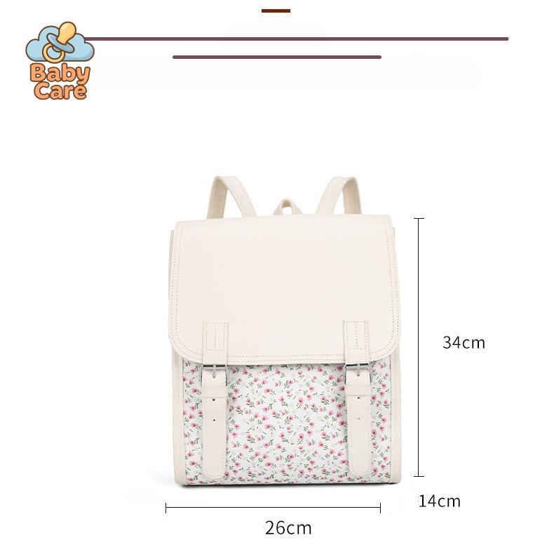 Cartable 34cm motifs à fleur - zoom sur la matière