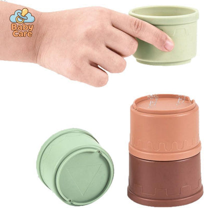 Tasses à Empiler - 8 Gobelets Gigognes |  Baby Care - zoom sur la matière