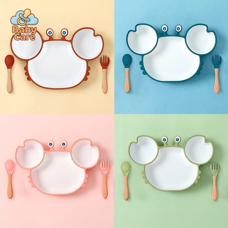 Assiette Silicone Bébé Crabe |  Baby Care - détail du produit