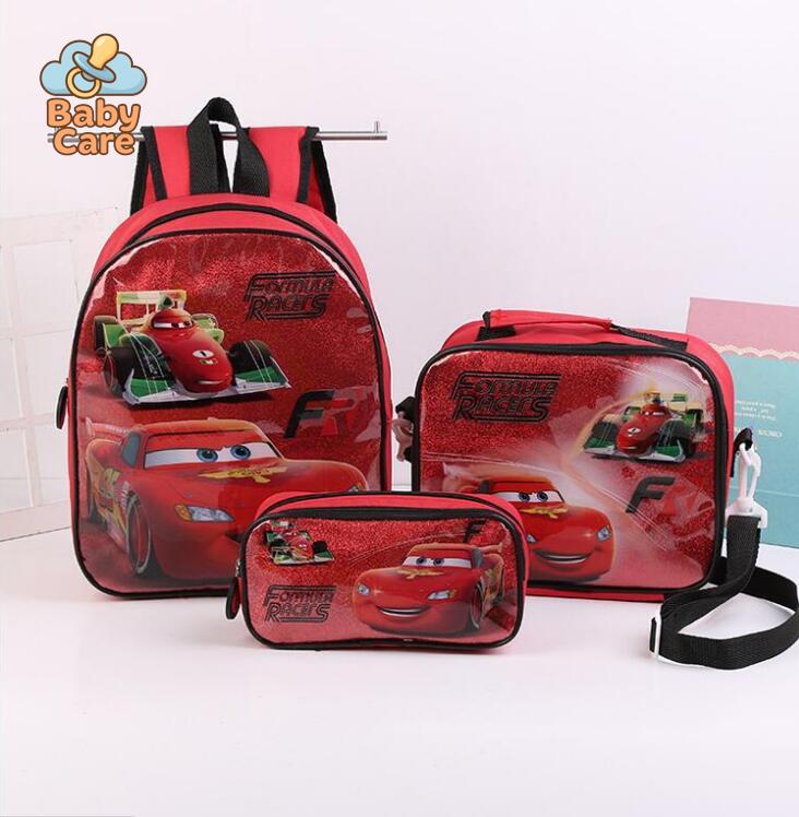 Cartable dessin animé ensemble 3 pièces - vue de profil