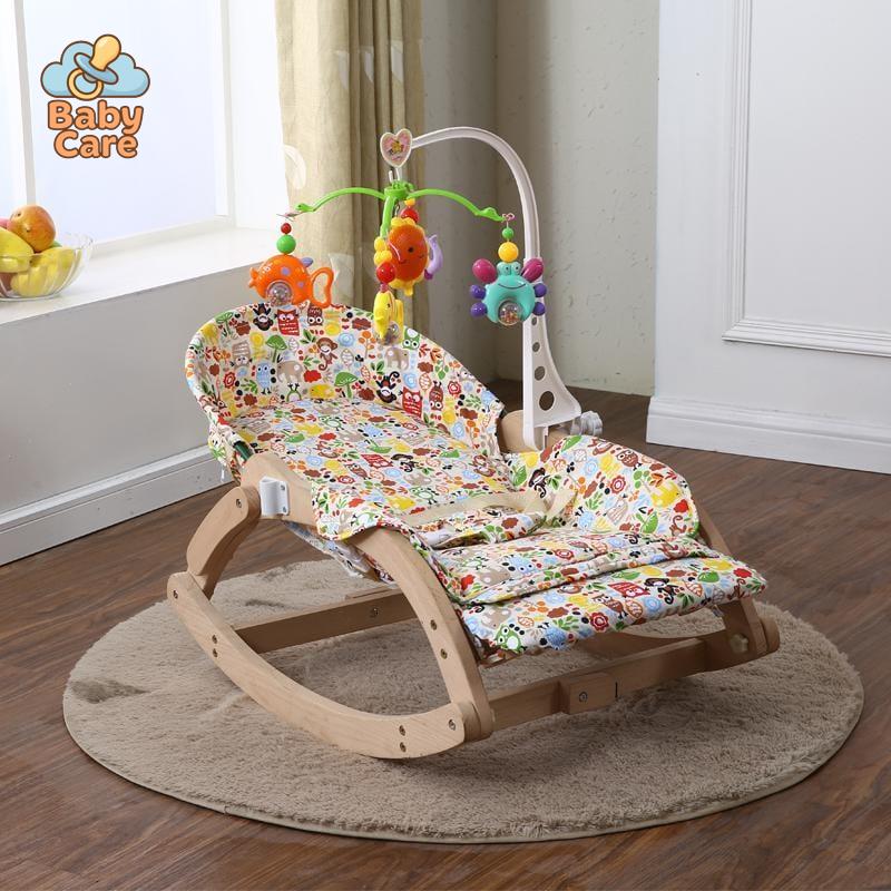 ECOWOOD - Balancelle Bébé Pliable en Bois |  Baby Care - utilisation en situation