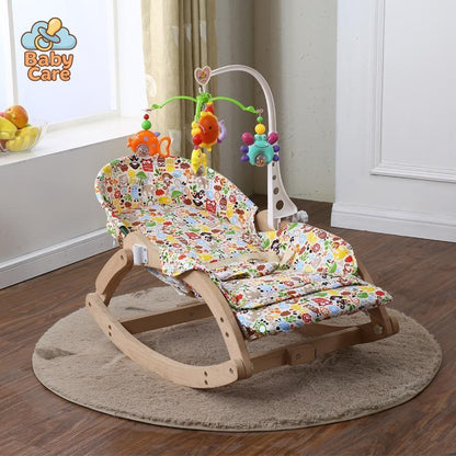 ECOWOOD - Balancelle Bébé Pliable en Bois |  Baby Care - utilisation en situation