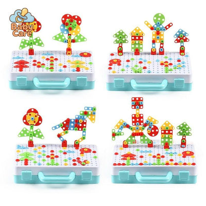 Jeu de construction électrique à visser 3D pour enfants - détail du produit