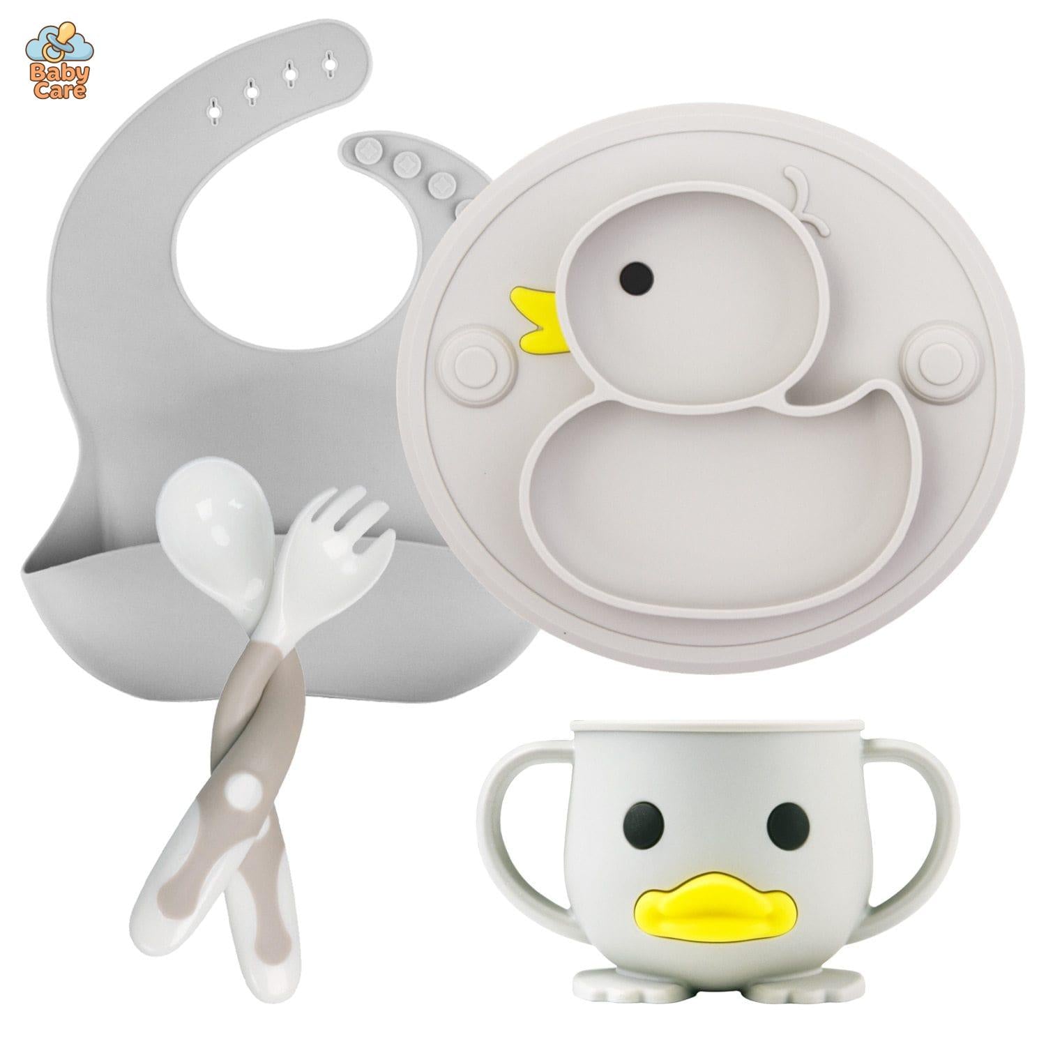 Coffret Repas Bébé en Silicone Canard |  Baby Care - photo 11