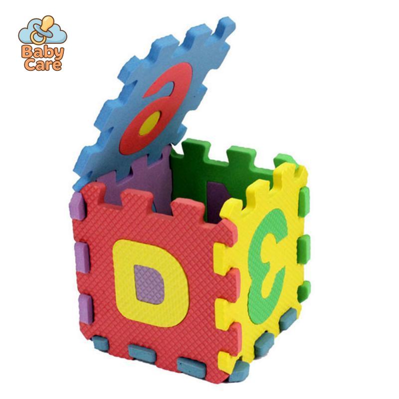 Tapis 36 Dalles Sensorielles Chiffres et Lettres - vue de profil