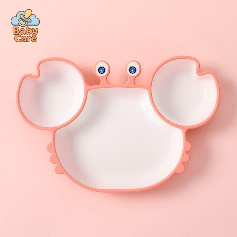 Assiette Silicone Bébé Crabe |  Baby Care - photo lifestyle