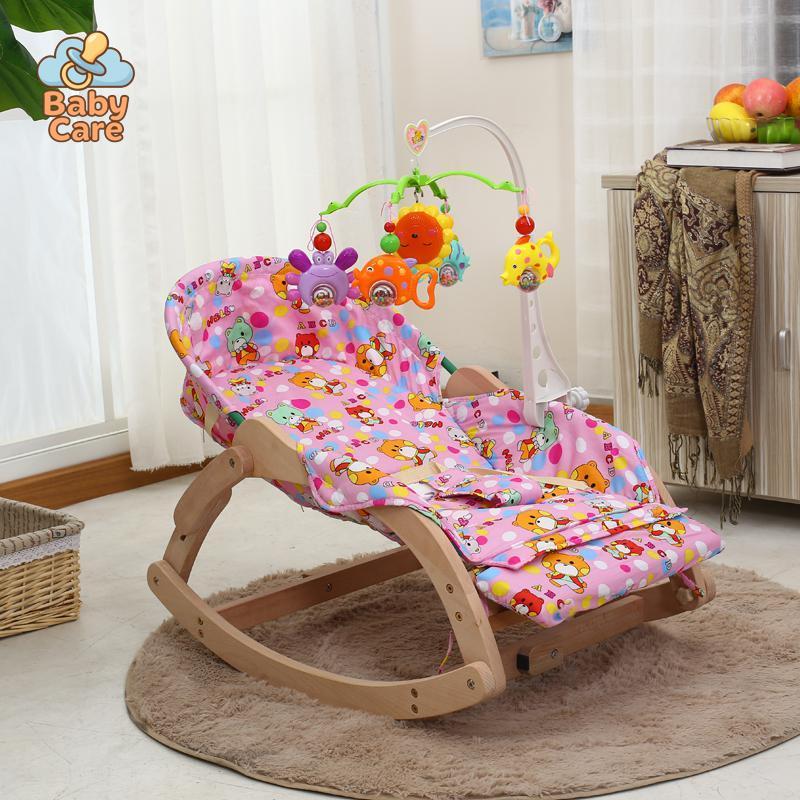 ECOWOOD - Balancelle Bébé Pliable en Bois |  Baby Care - détail du produit