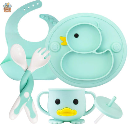 Coffret Repas Bébé en Silicone Canard |  Baby Care - photo 8