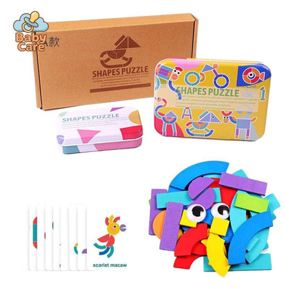 Coffret Puzzle Montessori avec Cartes - zoom sur la matière