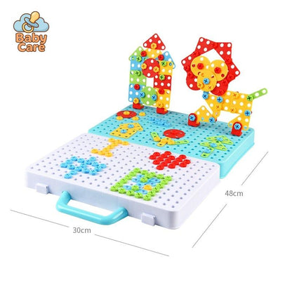 Jeu de construction électrique à visser 3D pour enfants - utilisation en situation