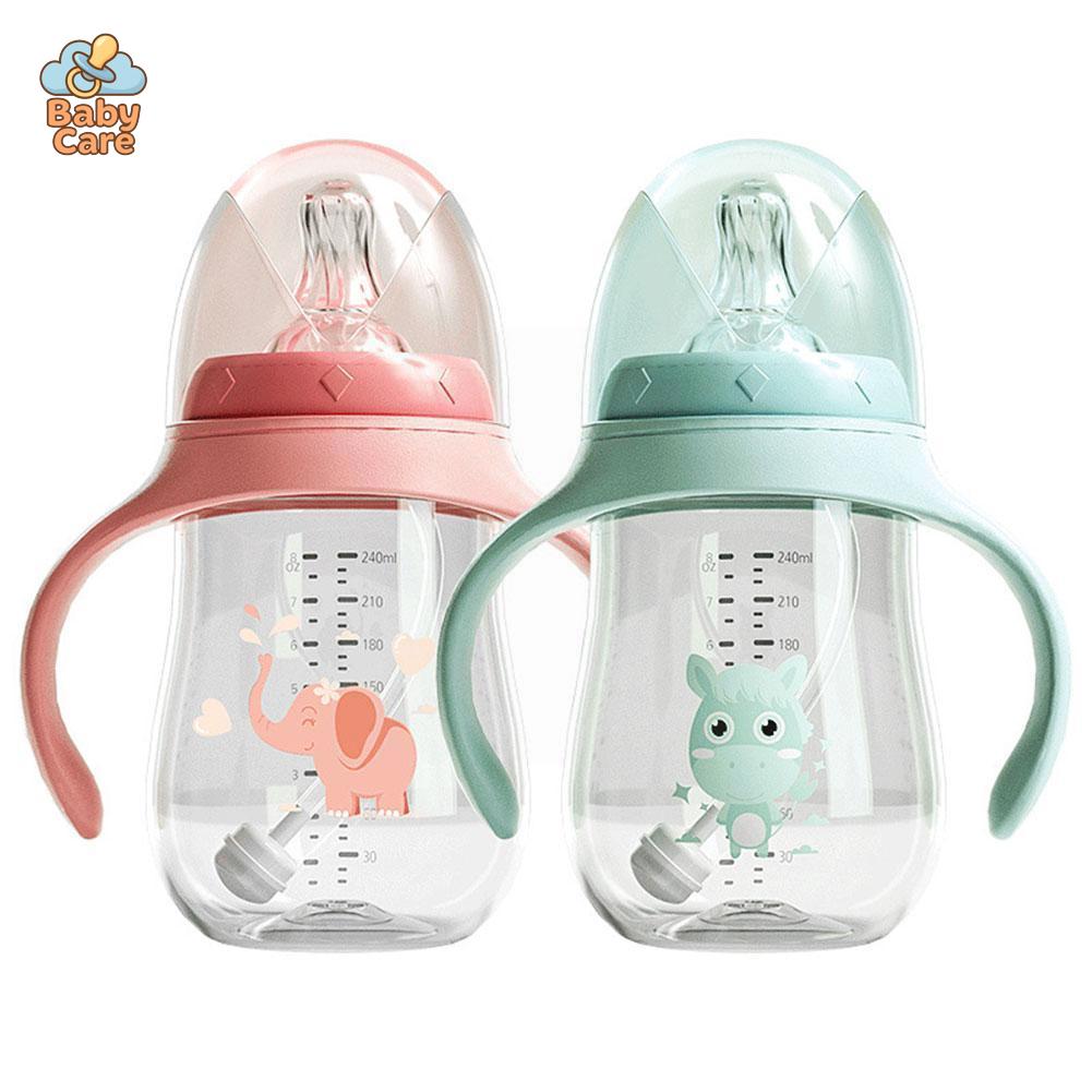 Biberon Paille 2 en 1 |  Baby Care - vue de profil