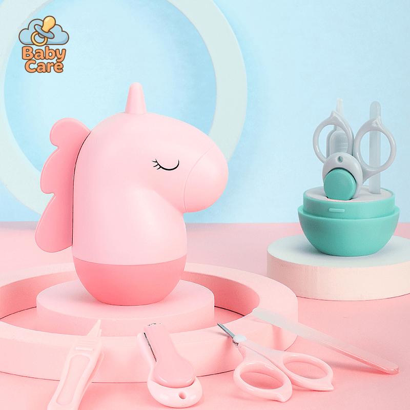 Trousse de soin bébé boite licorne - vue de profil