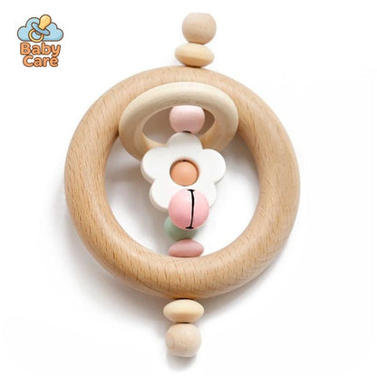 Coffret Jeux en Bois 3 Pièces avec Hochet - détail du produit