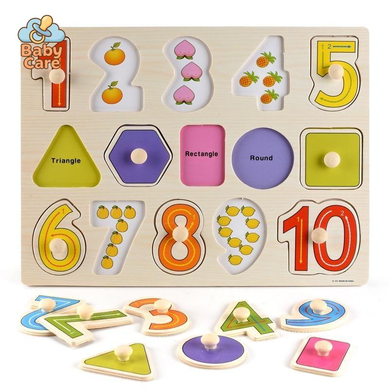 Formes en Bois à Replacer Chiffres et Lettres - détail du produit