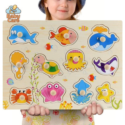 Formes en Bois à Replacer Animaux et Insectes - zoom sur la matière