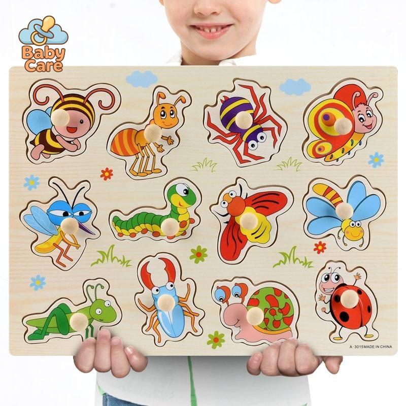 Formes en Bois à Replacer Animaux et Insectes - détail du produit