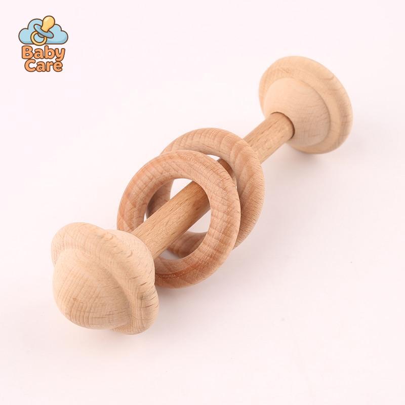 Coffret Jeux en Bois 3 Pièces avec Hochet - photo lifestyle