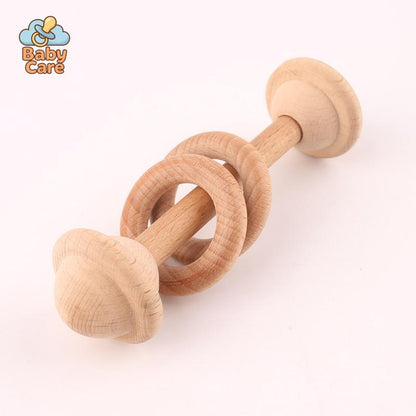 Coffret Jeux en Bois 3 Pièces avec Hochet - photo lifestyle