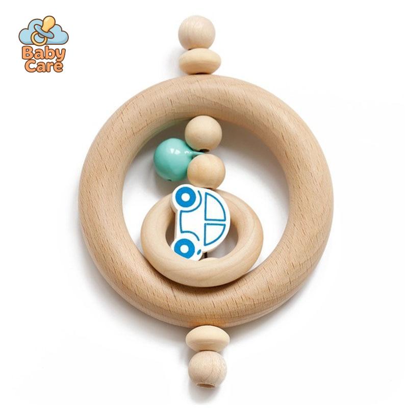 Coffret Jeux en Bois 3 Pièces avec Hochet - zoom sur la matière