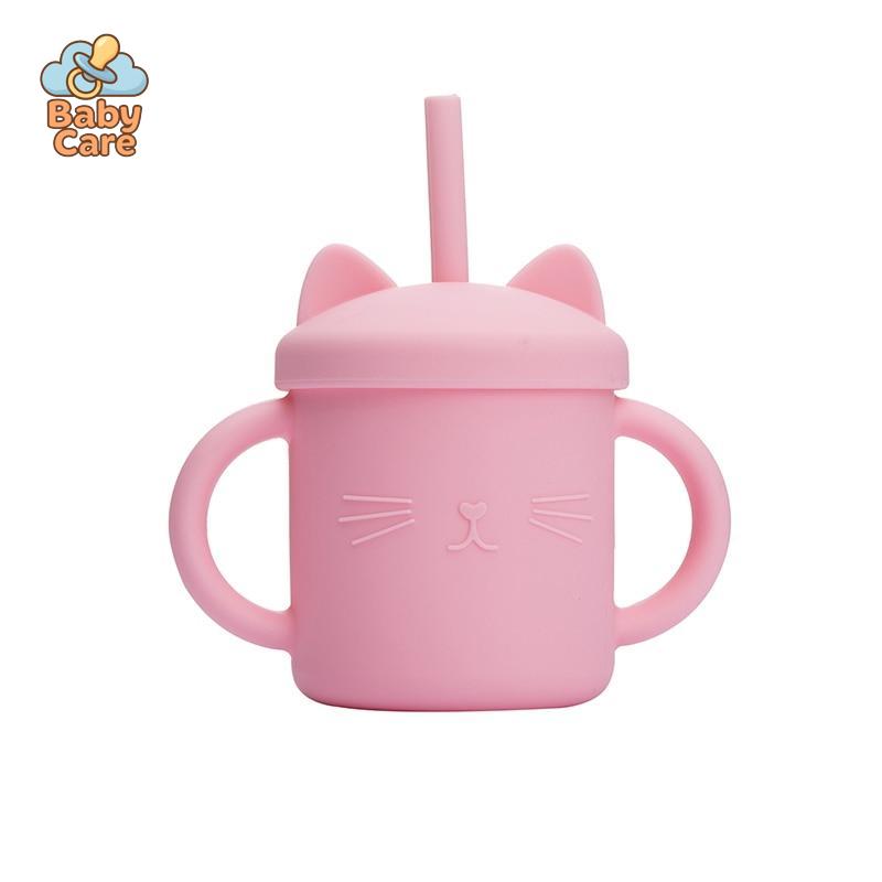 Tasse Paille en Silicone Chat |  Baby Care - photo lifestyle