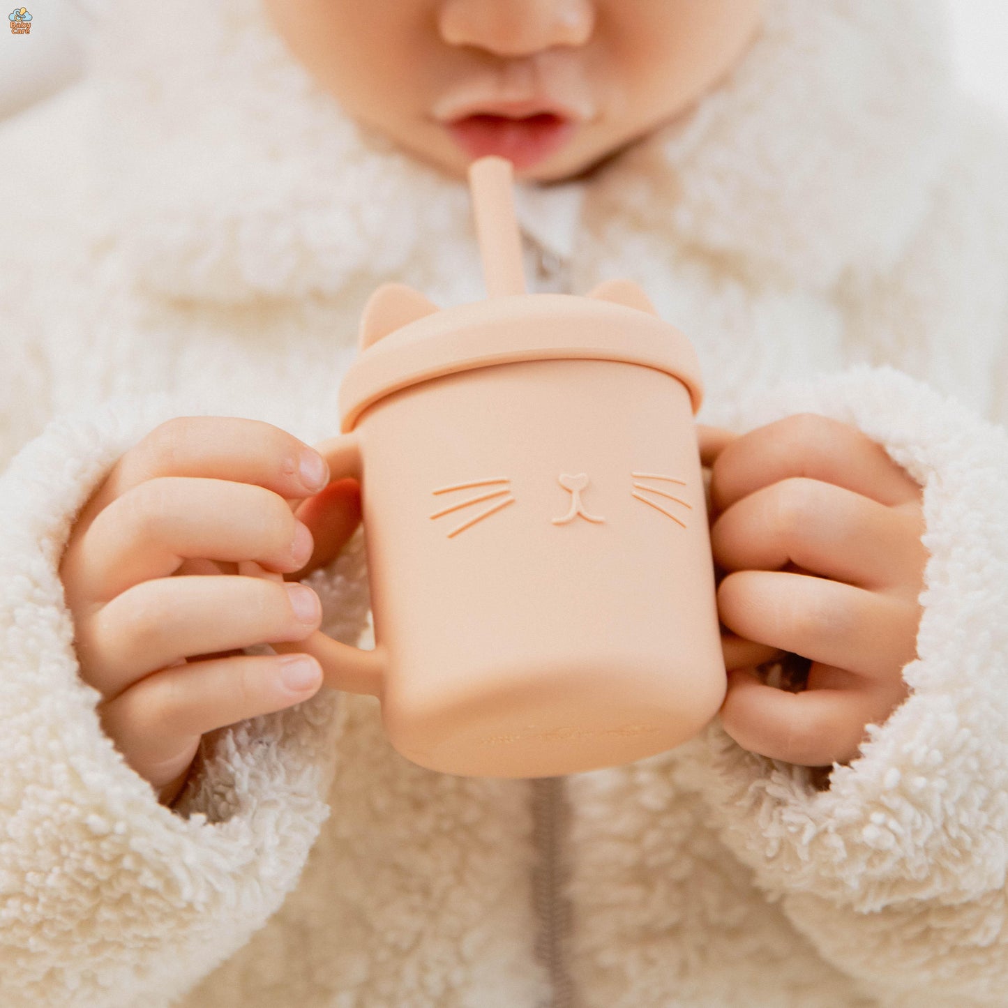 Tasse Paille en Silicone Chat |  Baby Care - détail du produit
