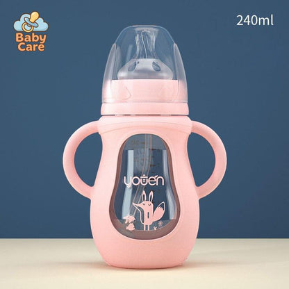 Biberon en verre protection silicone - photo lifestyle