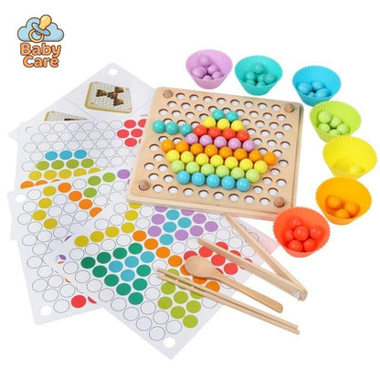 Jouet Montessori Perles Colorées - vue de profil