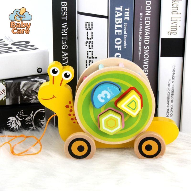 Animaux à Tirer avec Puzzle 3D en Bois - détail du produit