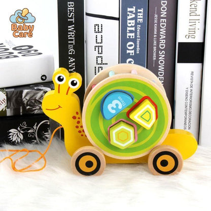 Animaux à Tirer avec Puzzle 3D en Bois - détail du produit