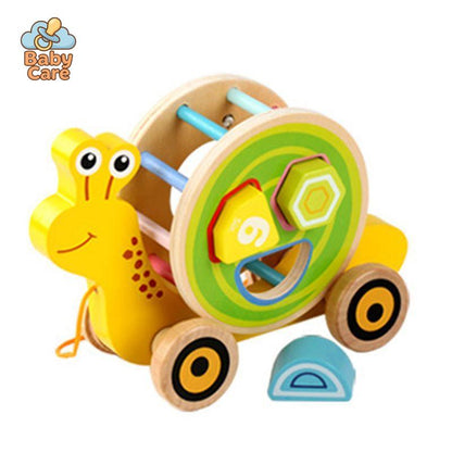 Animaux à Tirer avec Puzzle 3D en Bois - photo lifestyle